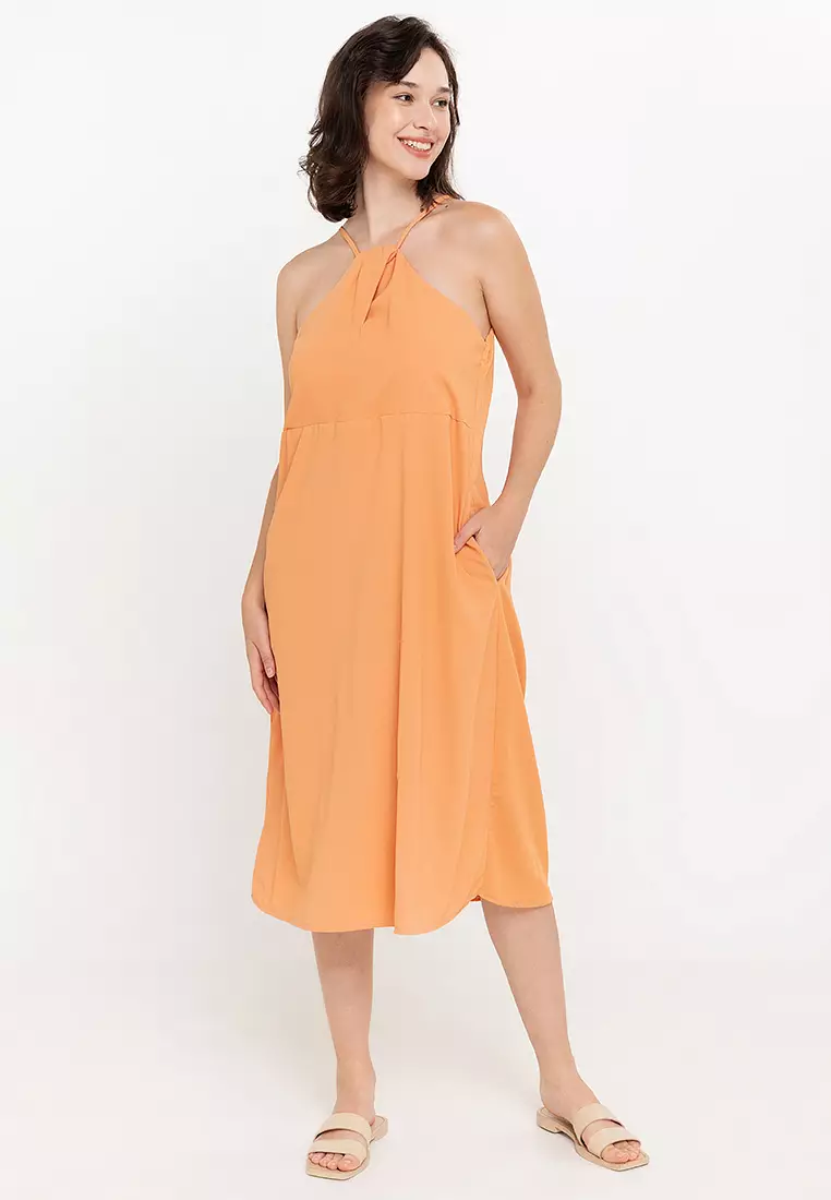 Lovely Halter Slip On Dress
