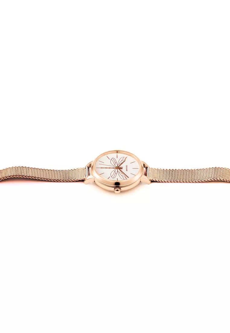 [Sustainable Watch] Oui & Me Petite Amourette 32mm Dragonfly Dial Women's Quartz Rose Gold Watch ME010046