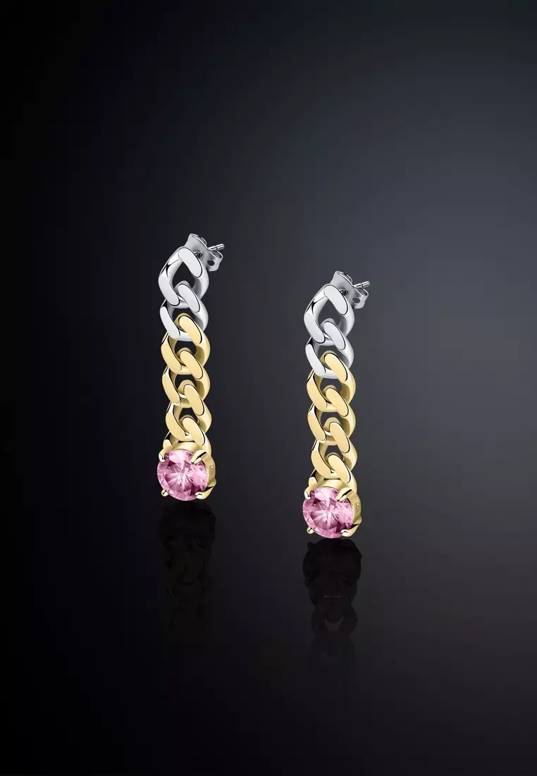 Chiara Ferragni Chain 40.5 cm Women's Pink Stone Earrings J19AUW27