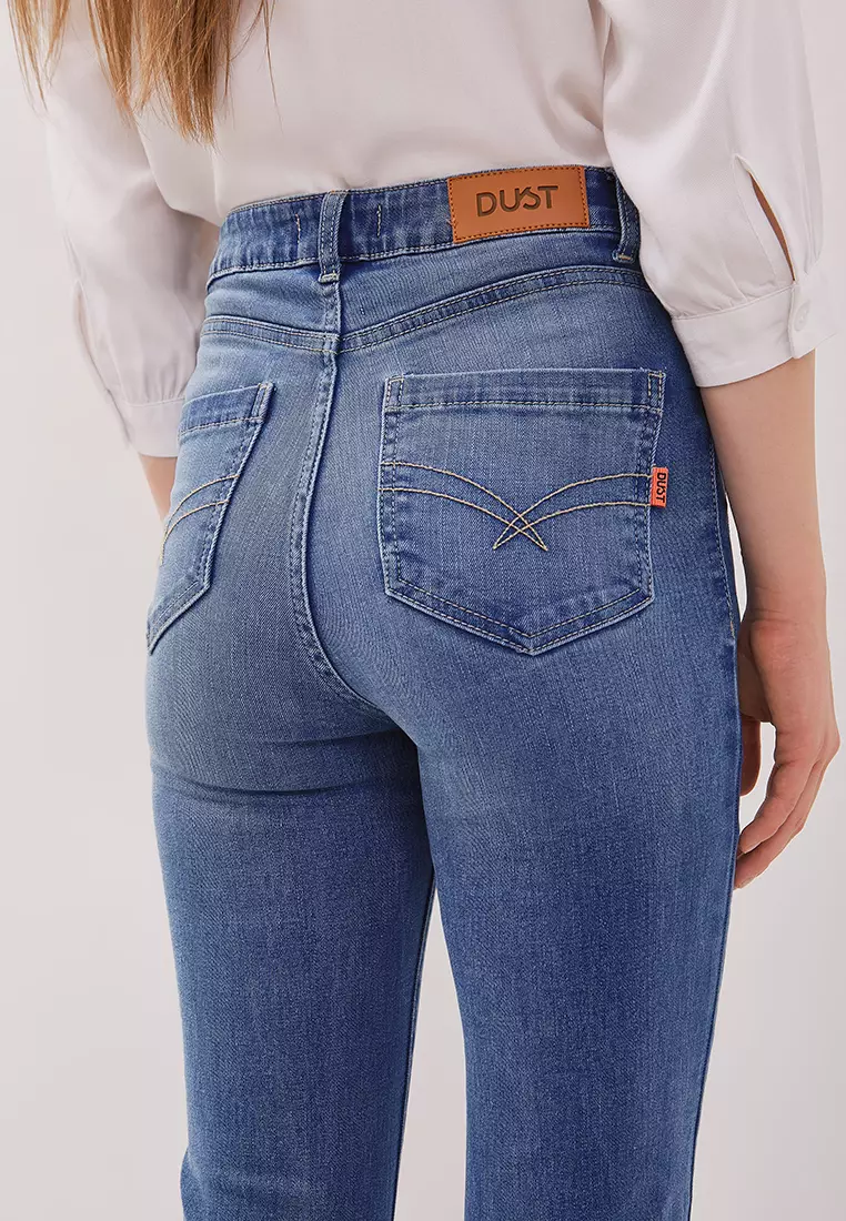 DUST Celana Split Flare Jeans Radina Light Blue (D.3837