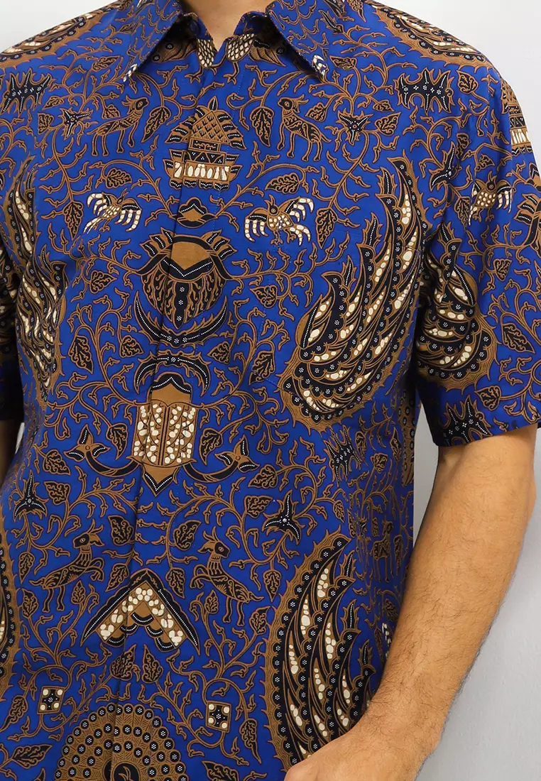 Kemeja Batik Printing Lengan Pendek Motif Waskita Pratama