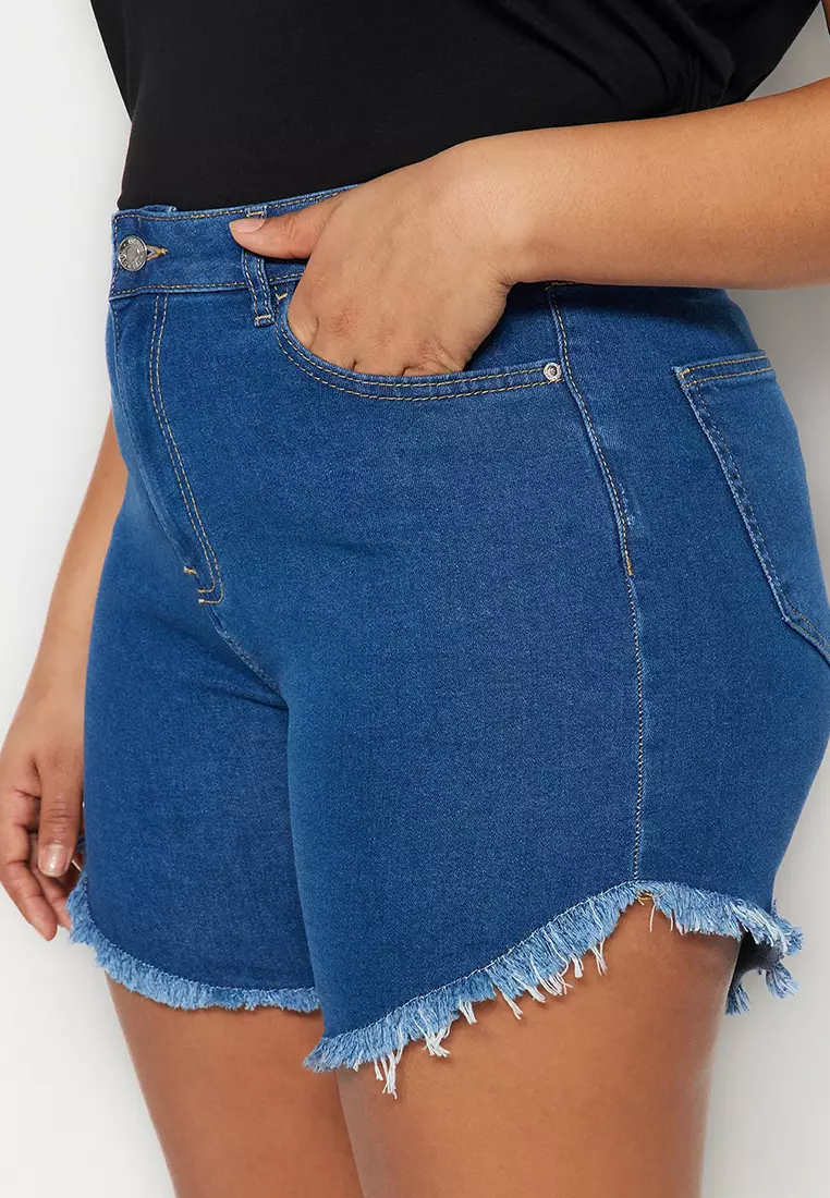 Plus Size Denim Shorts