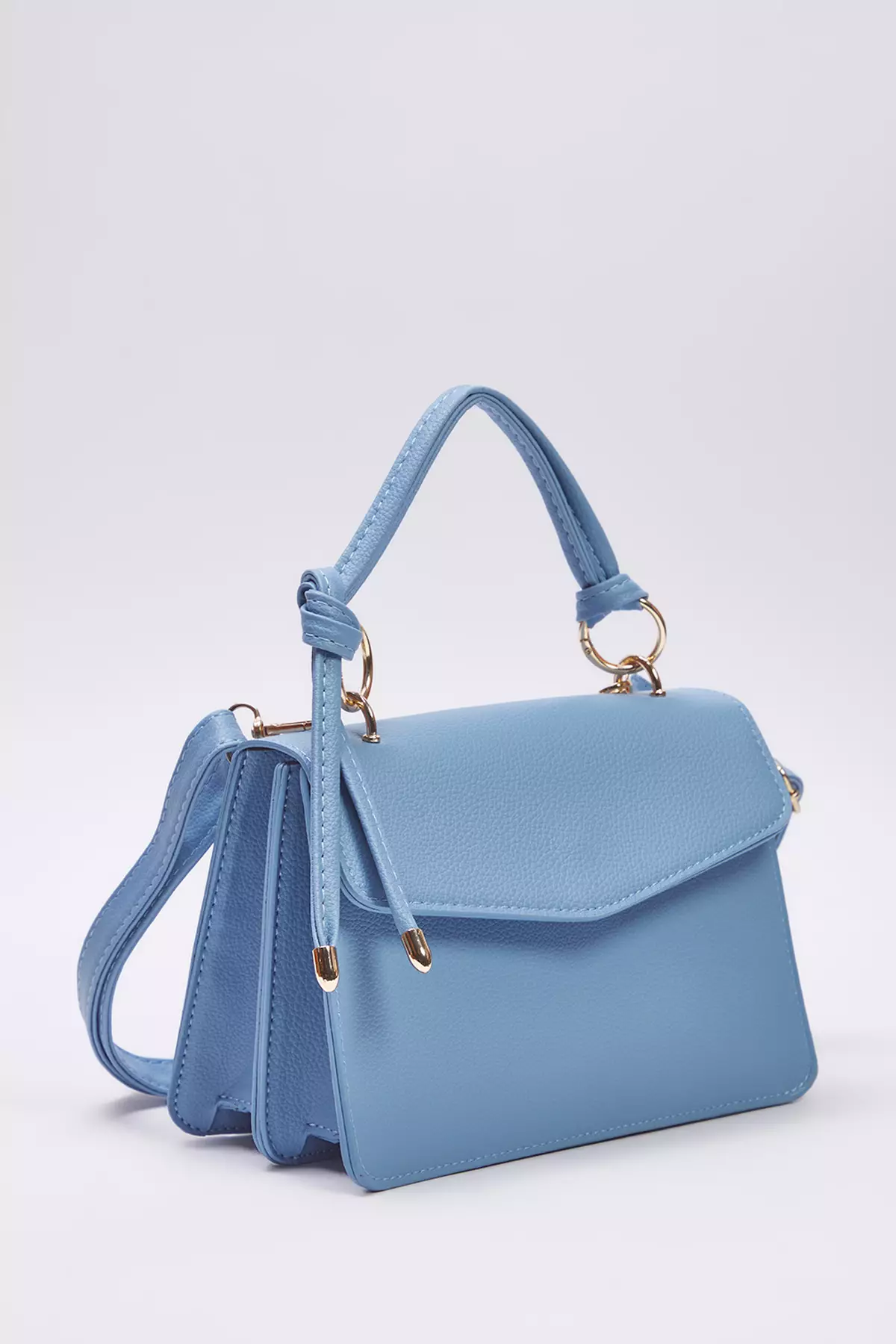 Baby Blue Cross Strap Mini City Shoulder Bag Takss25Oc00007