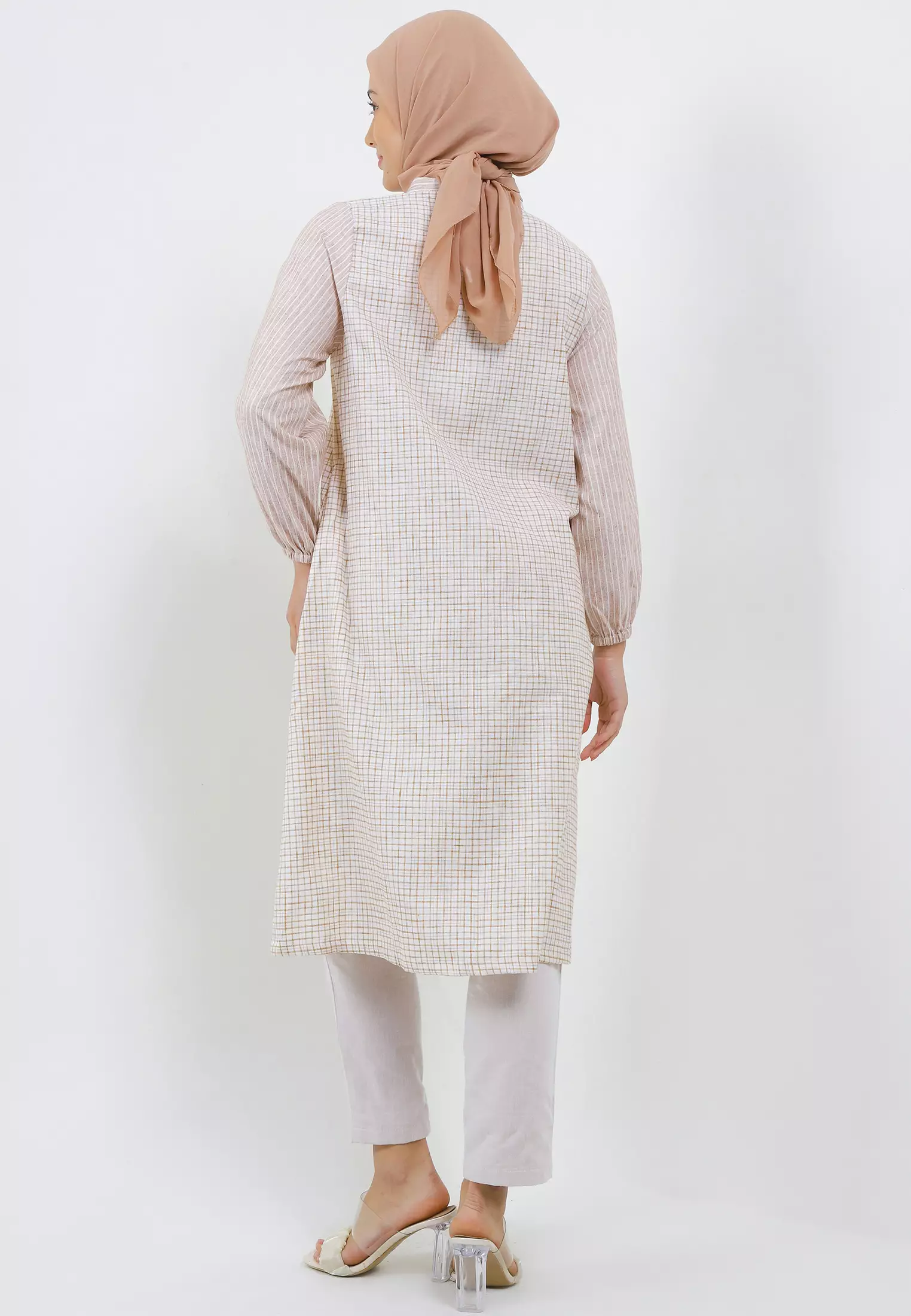 MFMW Mahlini Midi Dress Brown Motif Salur