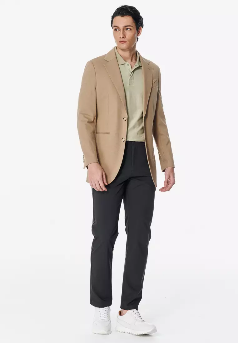 Ink Grey Slim Fit High Stretch Trousers