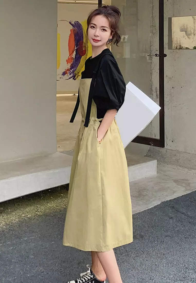 Causal style One Piece Dress with T shirt  Suit A22033110KI