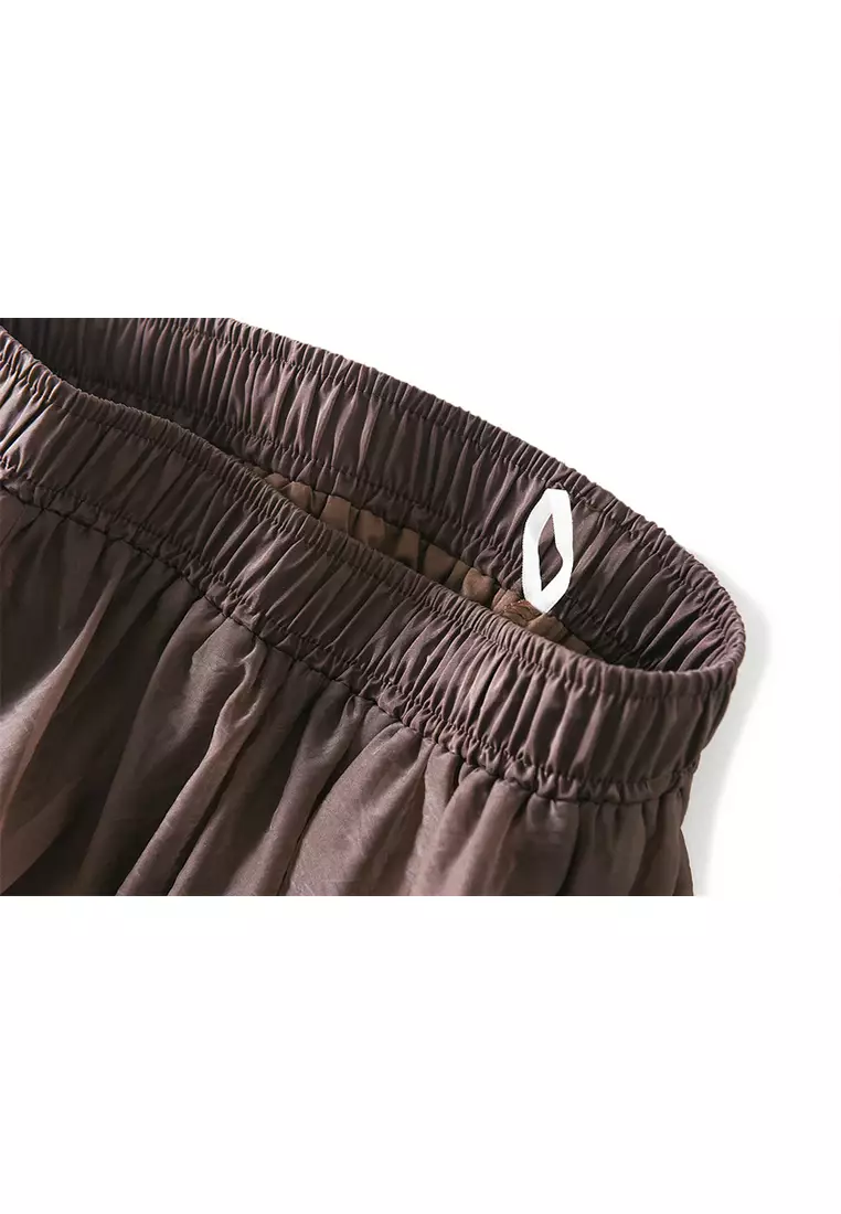 Silk Organdy A-line Maxi Skirt AF0236