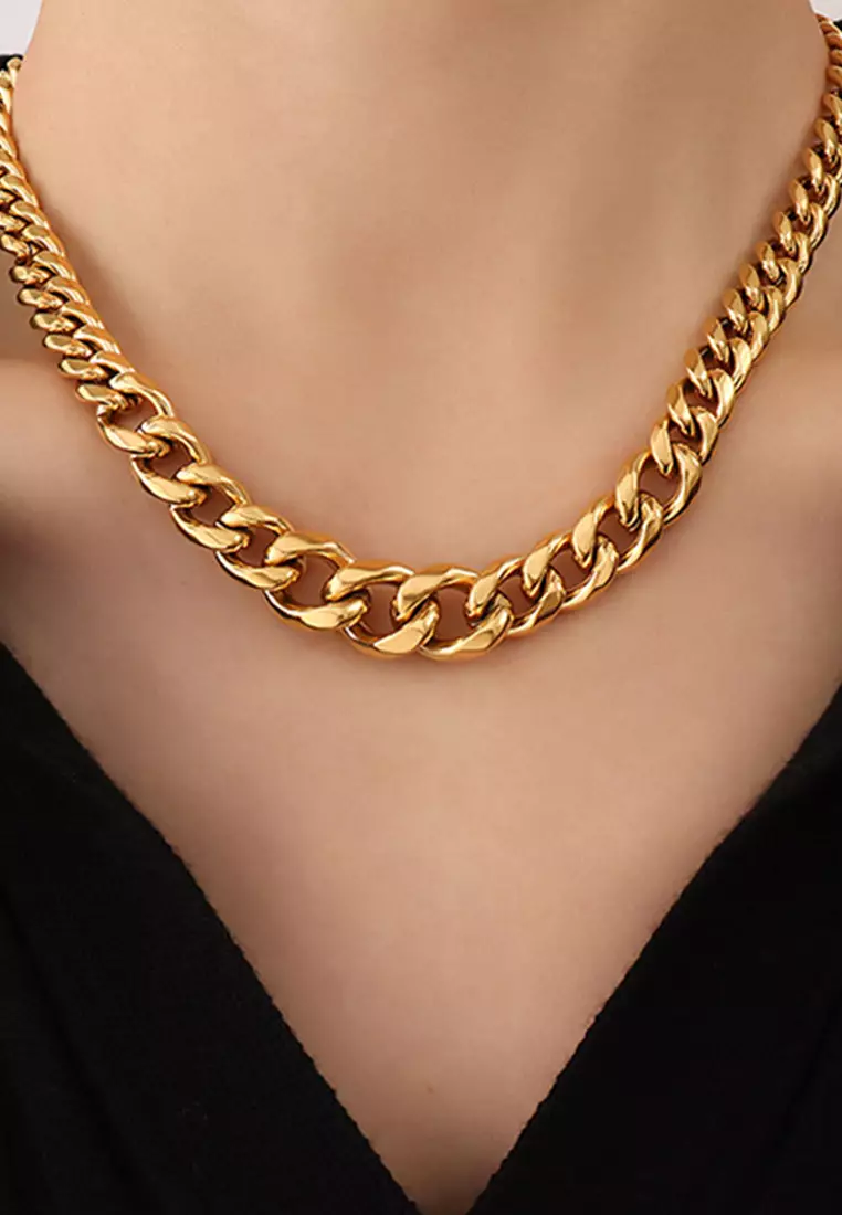 Buy Bullion Gold Odell Gold Cuban Chain Necklace 2026 Online | ZALORA