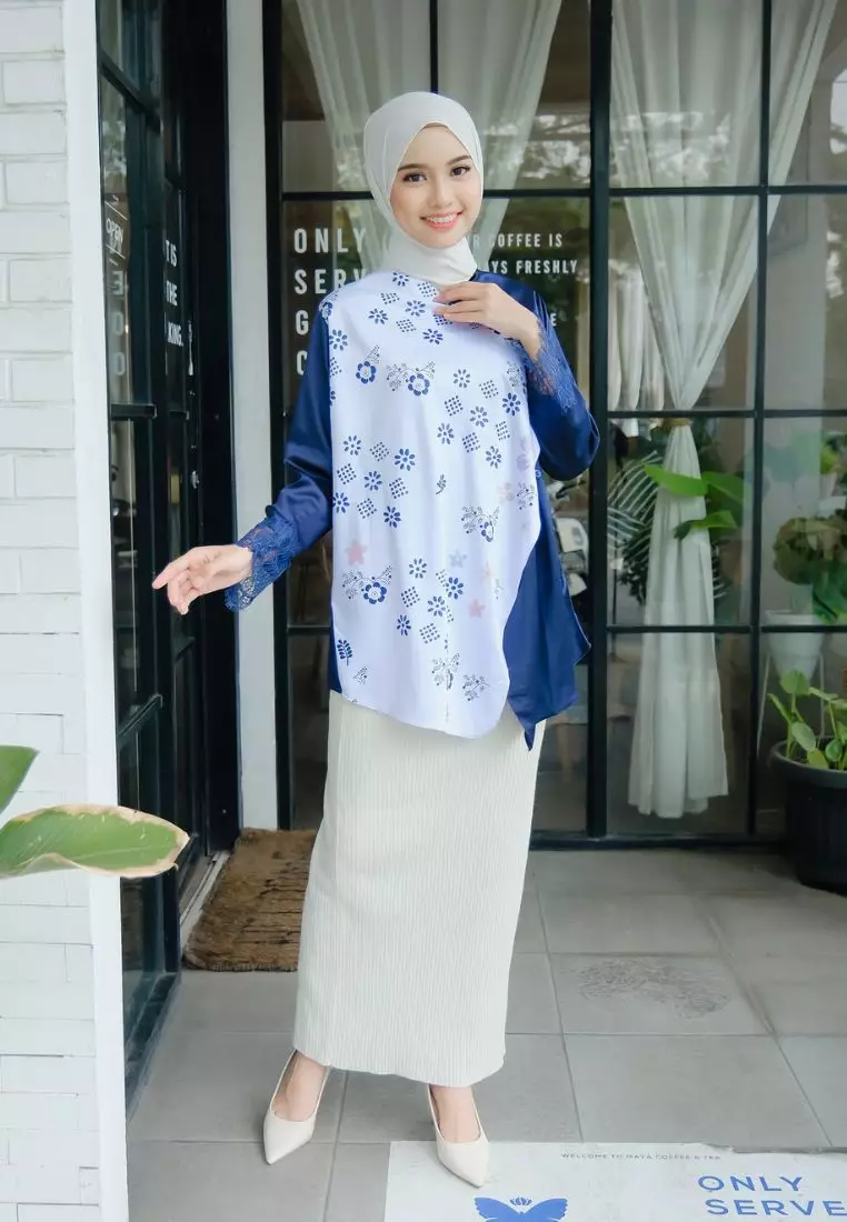 Azaya Kebaya Outer Navy