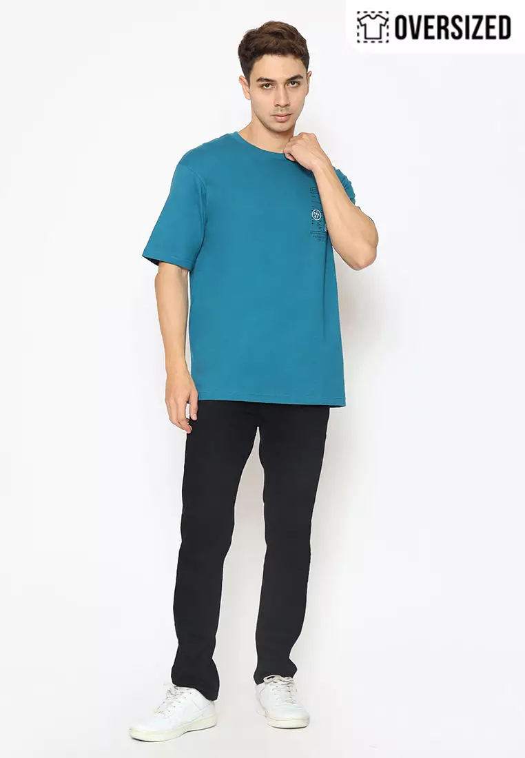 RBJ T-Shirt Cotton Oversized Pria 2079230281