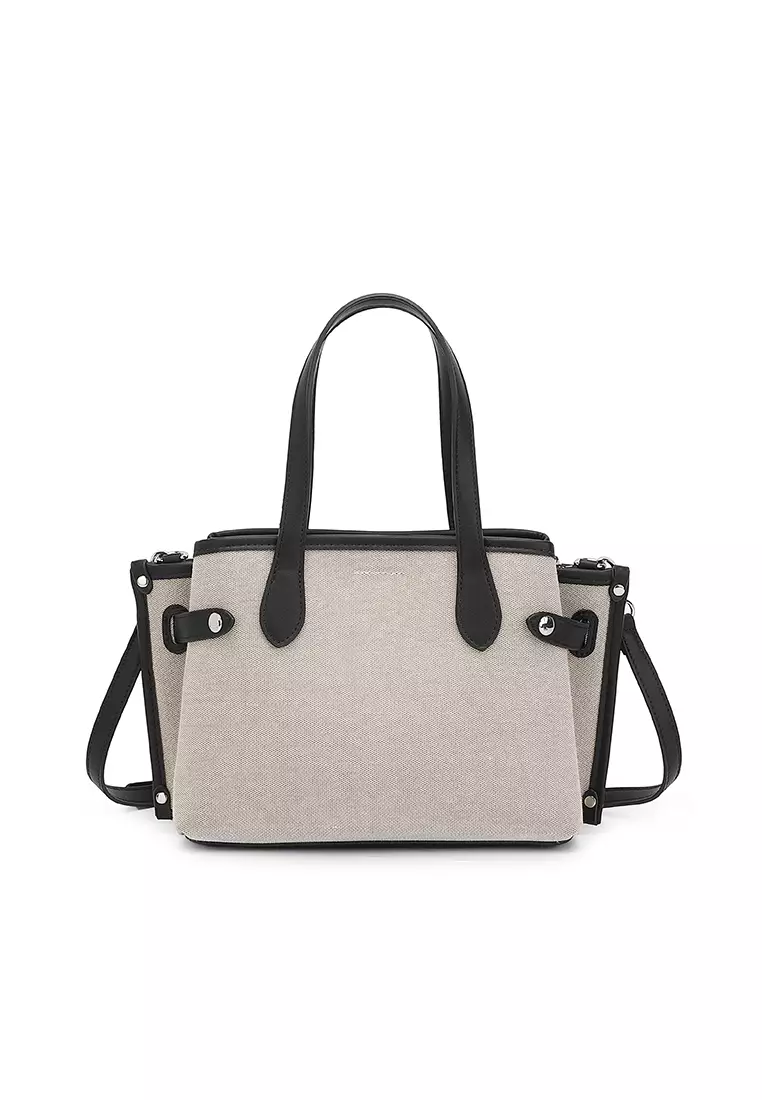 Women's Logo Top Handle Bag / Sling Bag / Crossbody Bag (Tas Selempang / Tas Tangan) - Hitam