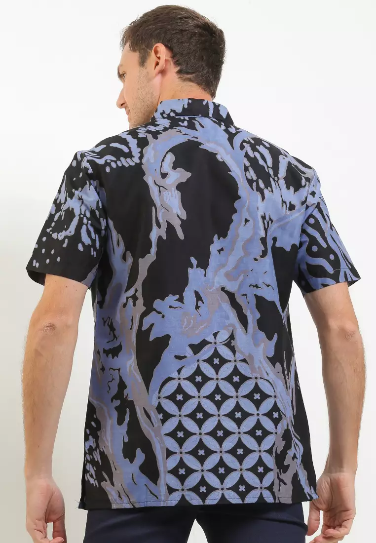 Hem Batik Body Fit Kawung 2