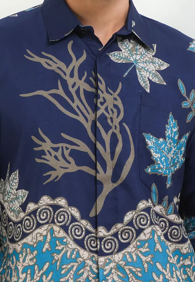 Ranting Kemeja Batik Exclusive Premium Pria Casual Modern Lengan Panjang
