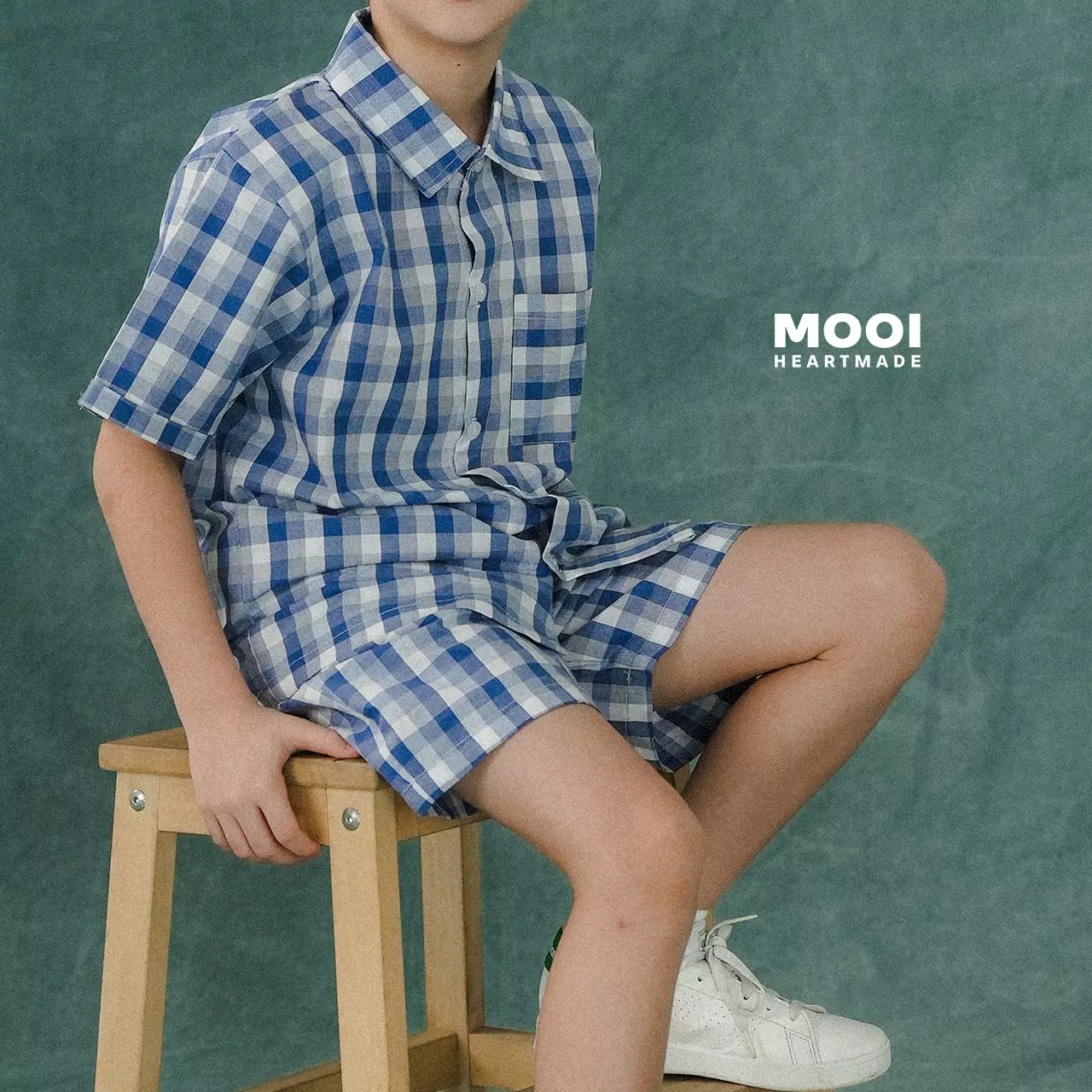 Mooi Celana Pendek Anak Laki-laki Yoshi Striped Pants - Grey