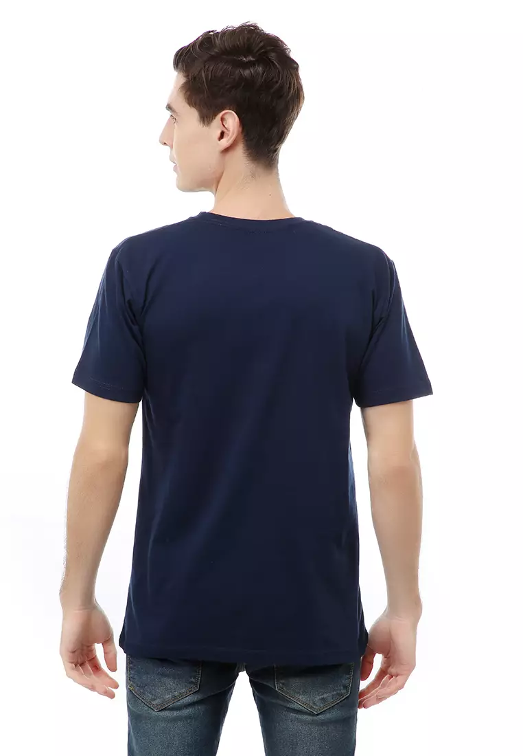 Jack T-Shirt Atasan Kasual Kaos Pria Life Lengan Pendek Material Cotton ORIGINAL - Navy