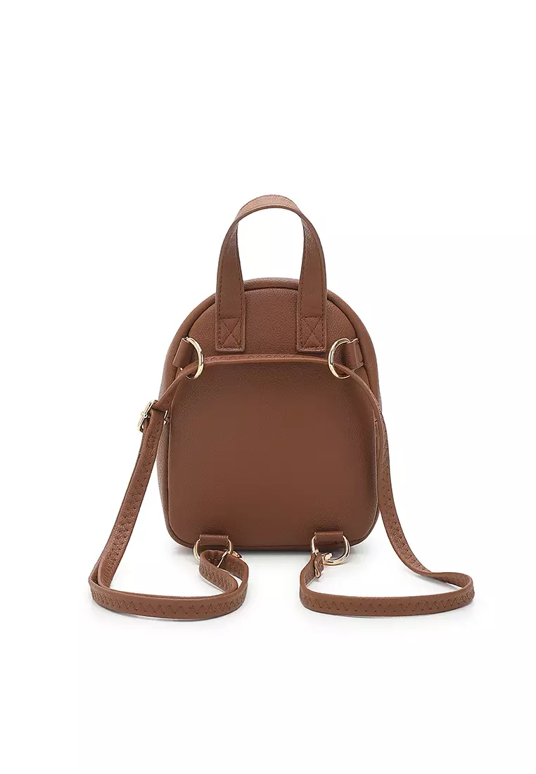 Women's 2-Way Backpack / Crossbody Bag / Sling Bag - Brown