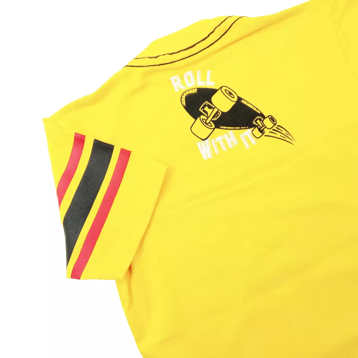 Wakakids Kaos Anak Laki Laki Atasan Baju Oblong Lengan Pendek Motif Roll With It 3948 Kuning