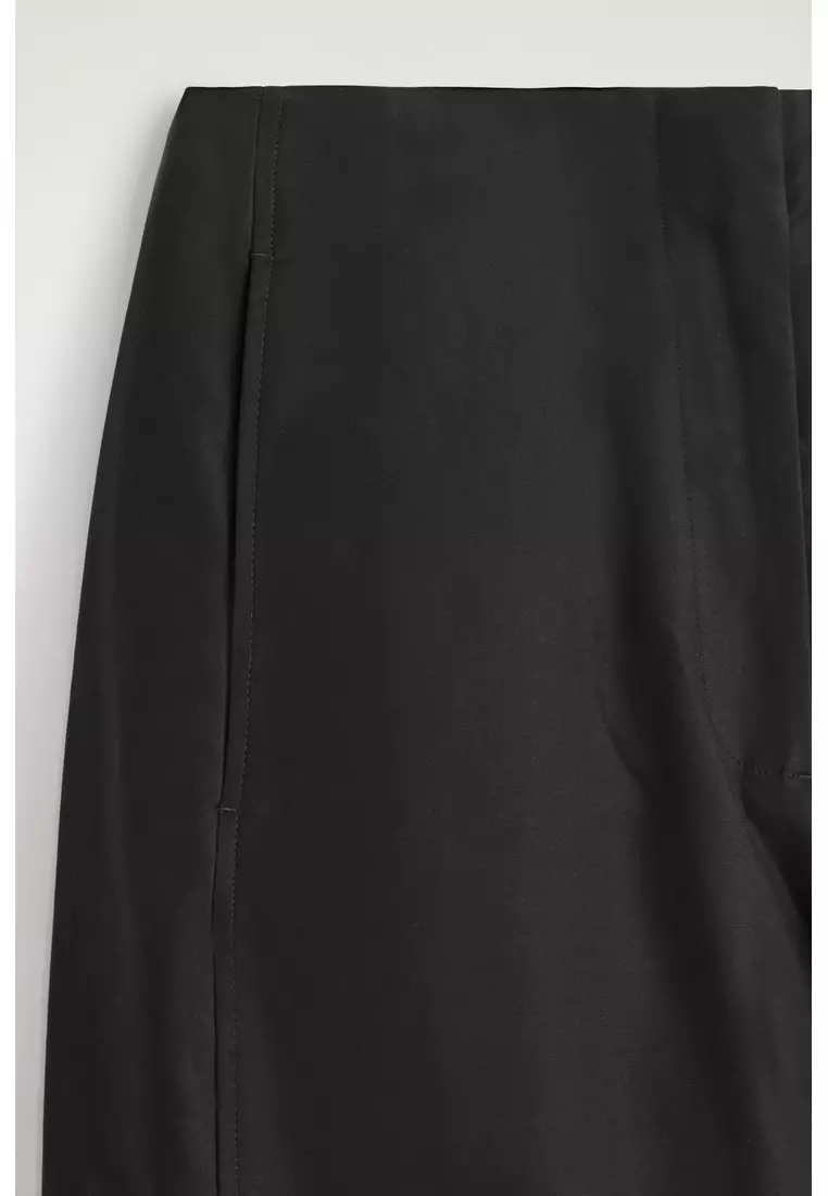 PIMA COTTON BARREL-LEG TROUSERS