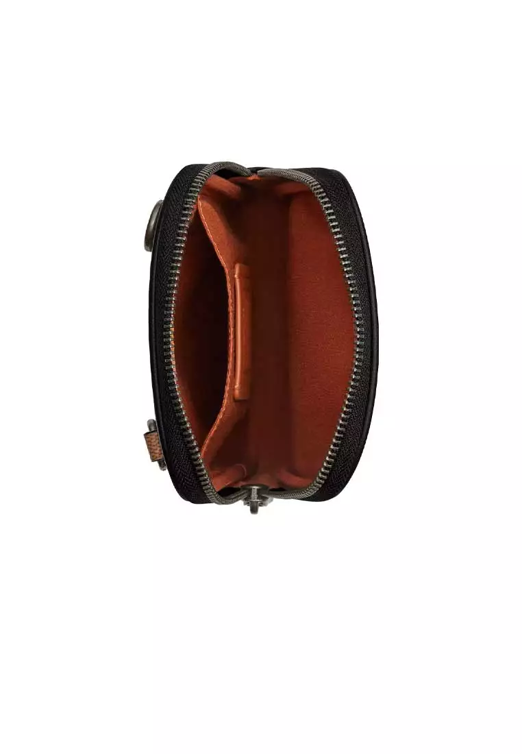 Aden Crossbody Bag In Signature Canvas Tan/Black CW364