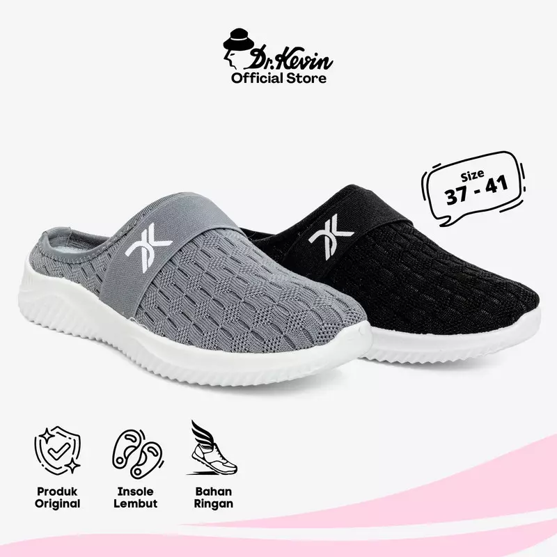 Dr. Kevin Sepatu Sandal Wanita Mules Sneakers Slip On Flyknit 579-003