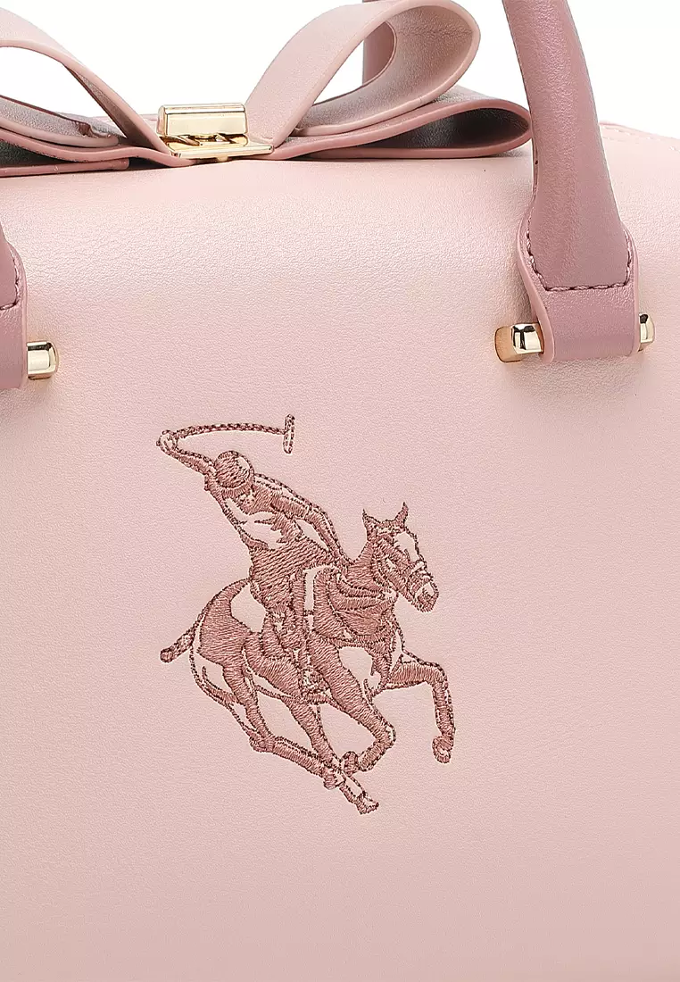 Logo Top Handle Bag / Sling Bag / Crossbody Bag - Light Pink