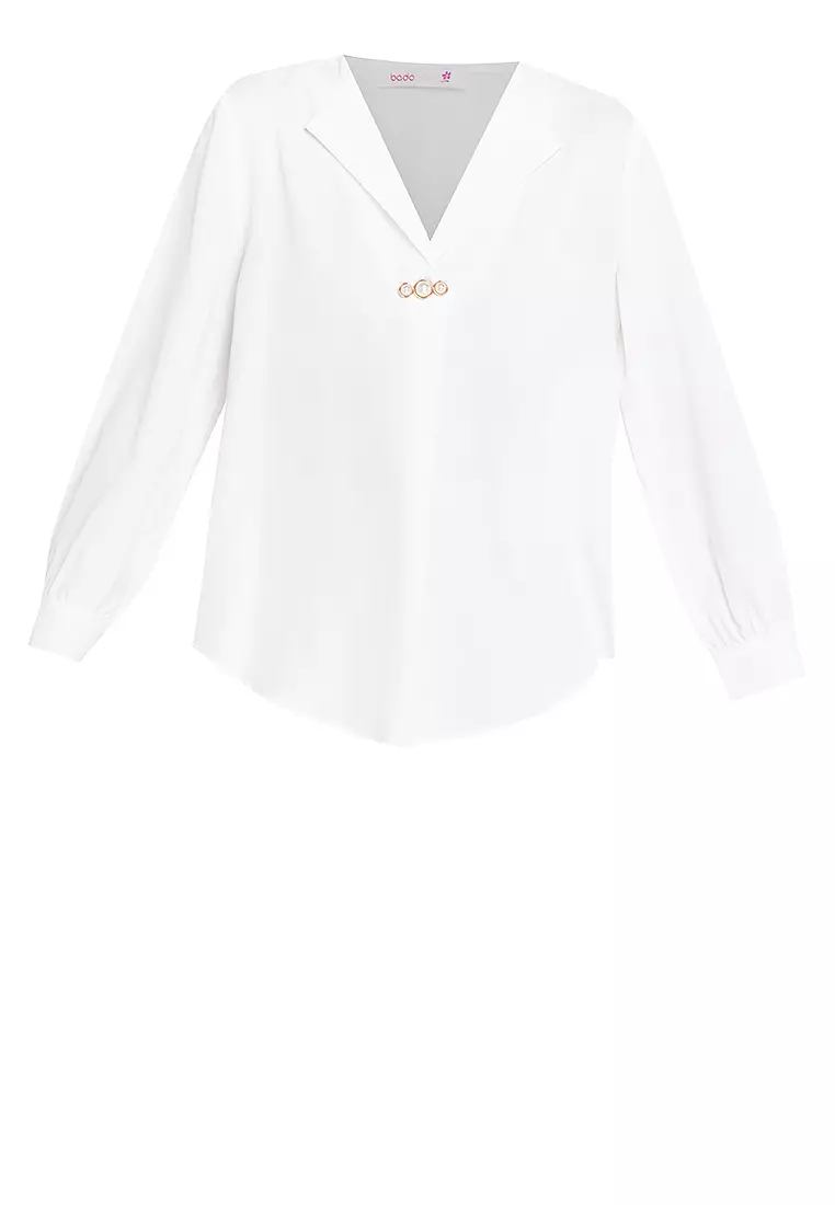 Cartel Flat Collar With Bishop Sleeves Top