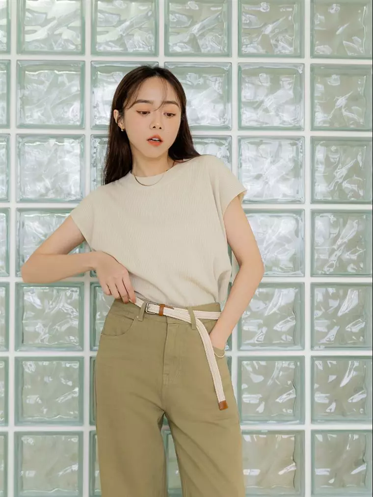 Styled Line Elastic Drawstring Cuff Pants/Sport Pants《KS0797》