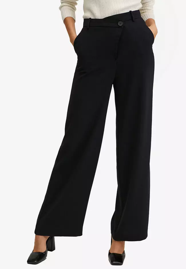 Buy Mango High Rise Wide Legs Trousers Online Zalora Philippines