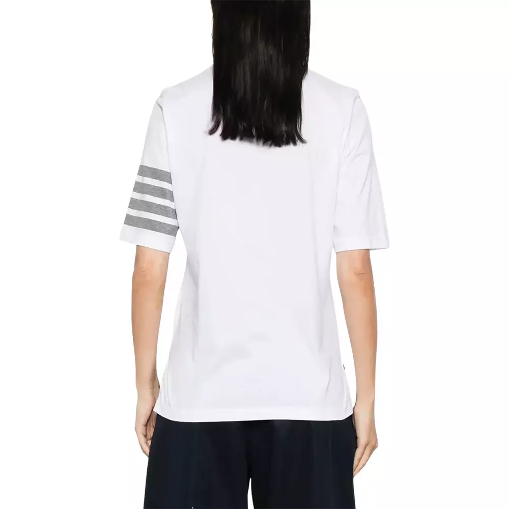 Jersey 4 Bar Short Sleeve T-Shirt White