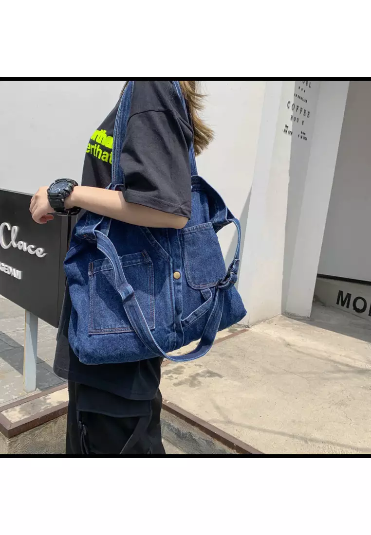 Denim casual Japanese shoulder bag