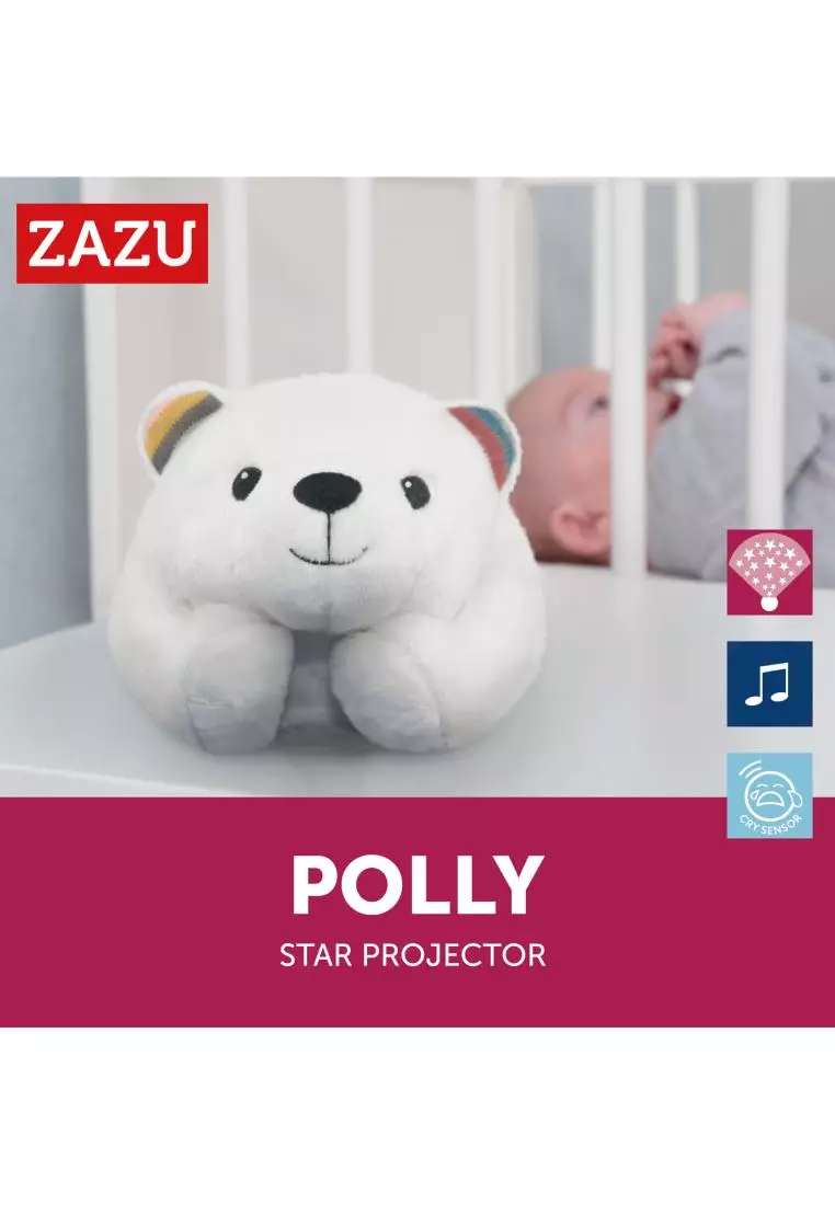 Buy Zazu [Zazu] Star Projector Sleep Soother with Melodies and Cry Sensor, Polly the Polar Bear