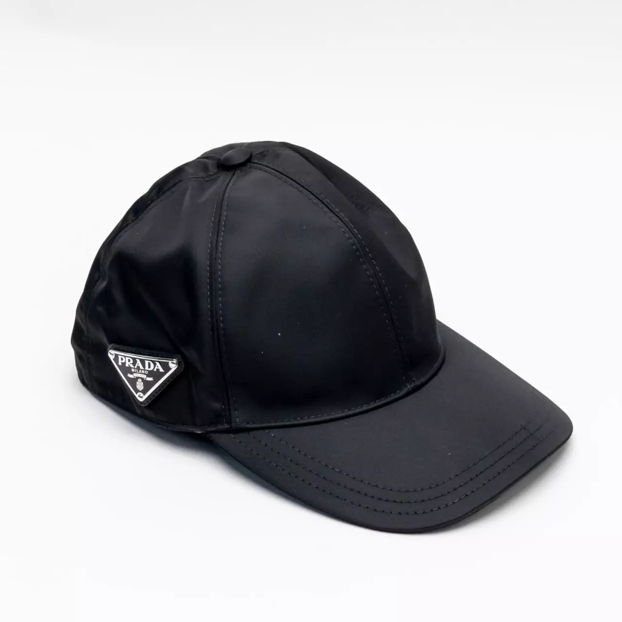 Re-Nylon Enamel Logo Side Baseball Cap Black Men