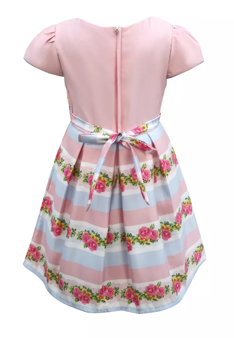 Two Mix Baju Anak Perempuan Fashion - Dress Anak Cewek Wanita Bahan Kain Satin Usia 1-12 Tahun 4277