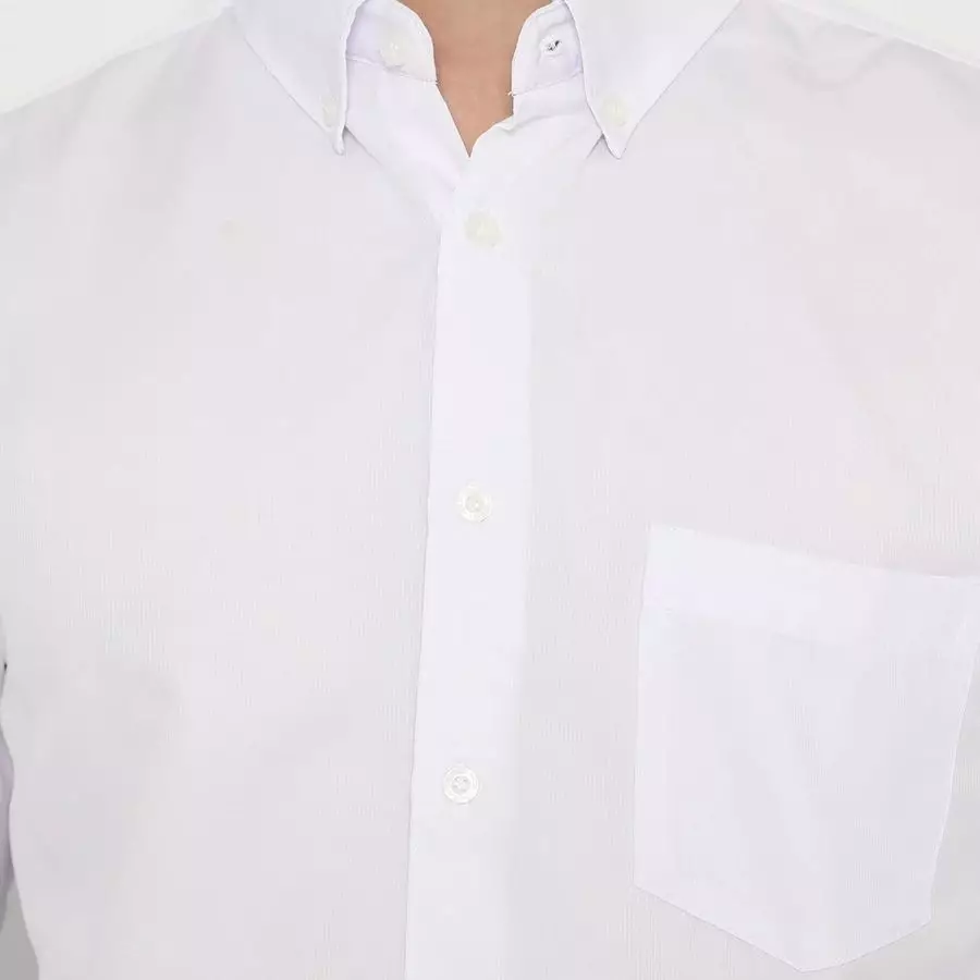 Platini Kemeja Pria Polos Lengan Panjang Putih Polinosic 66014