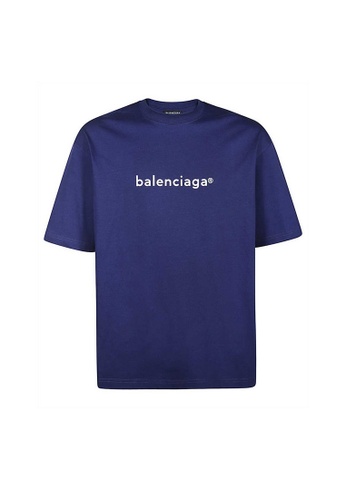 Buy Balenciaga Balenciaga New Copyright Medium Fit T Shirt In Blue Online Zalora Singapore