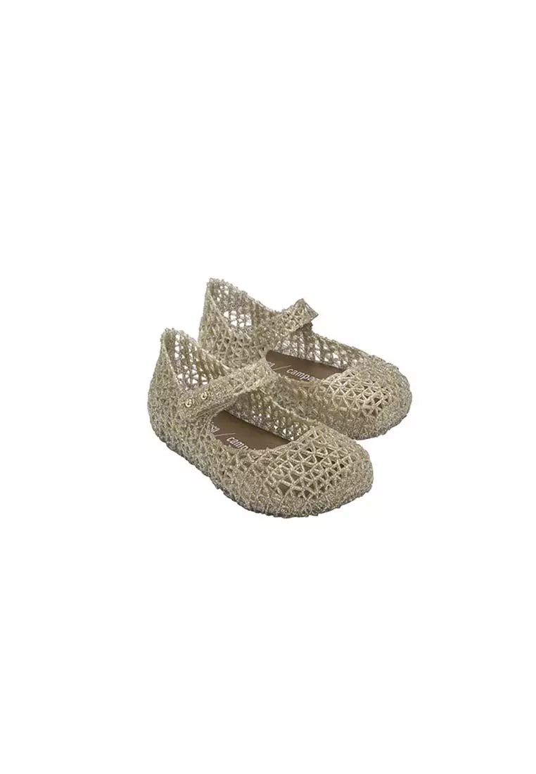 Mini Campana Papel BB Toddlers Flats - Gold Glitter