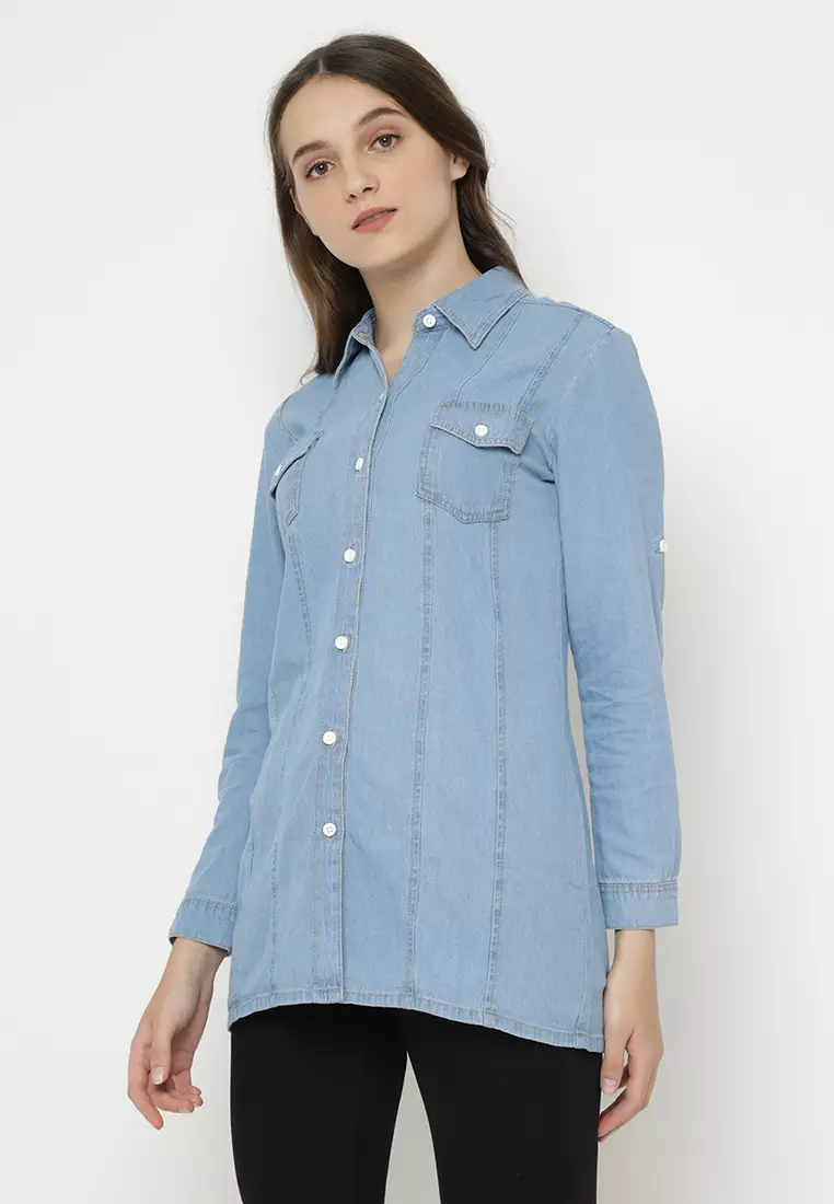 Ladies best sale denim tunic