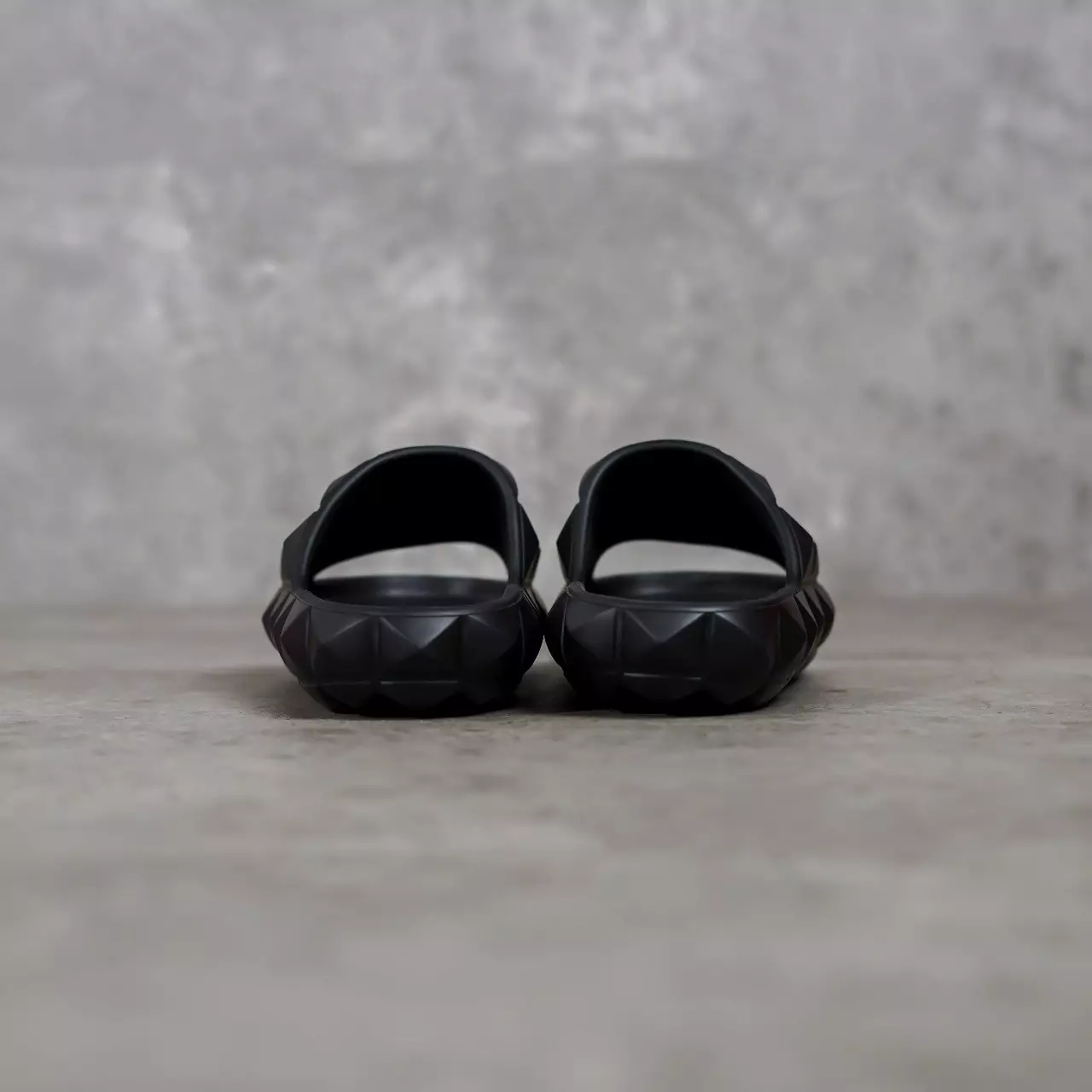 Sandal VALENTINO ROCKSTUD RUBBER BLACK SLIDE 100% ORIGINAL