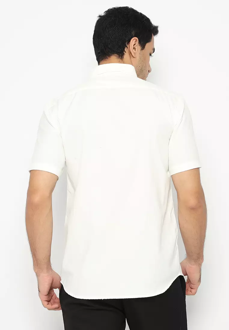 Enzy Basic Oxford Short Sleeve - White
