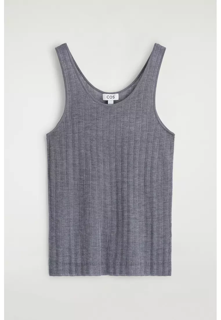 Buy COS RIBBED-KNIT SILK TANK TOP 2026 Online | ZALORA
