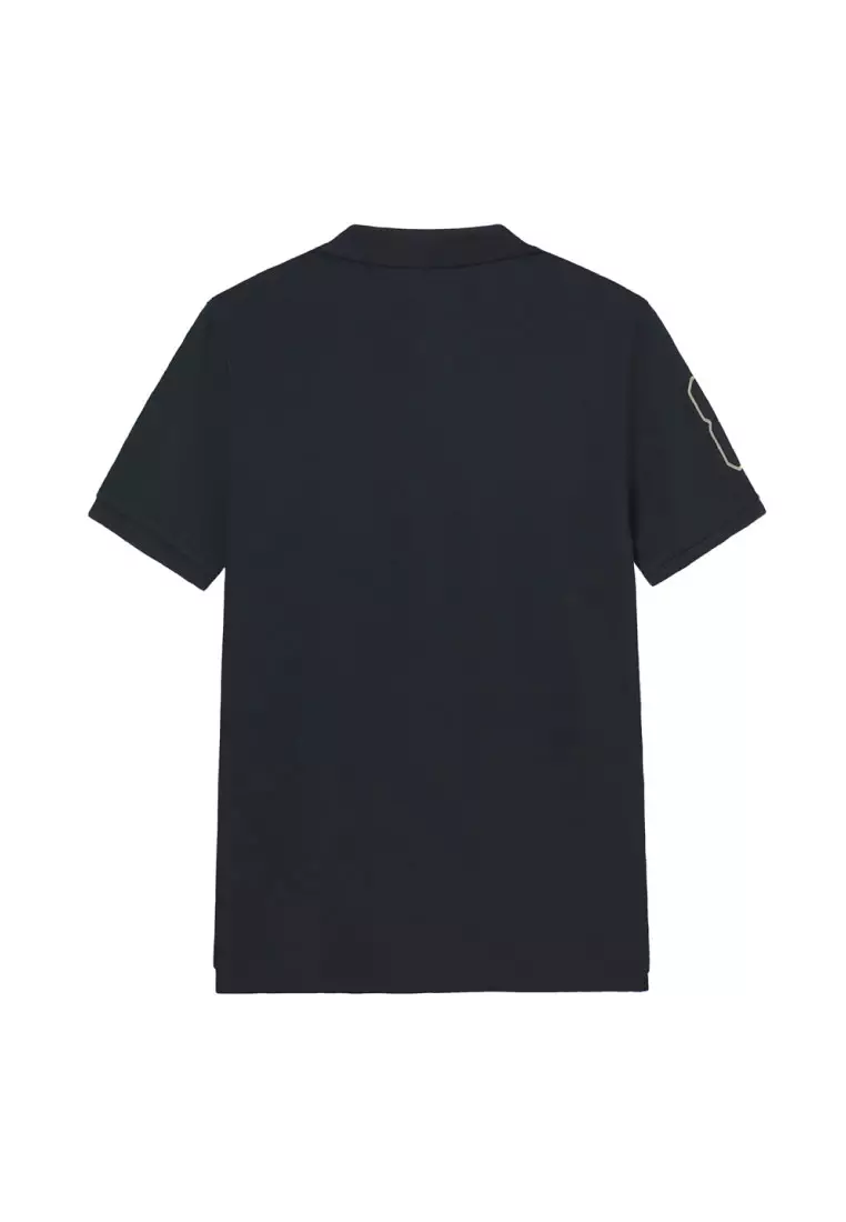 Men's Lion Embroidery Slim Short Sleeve Polo 01016222