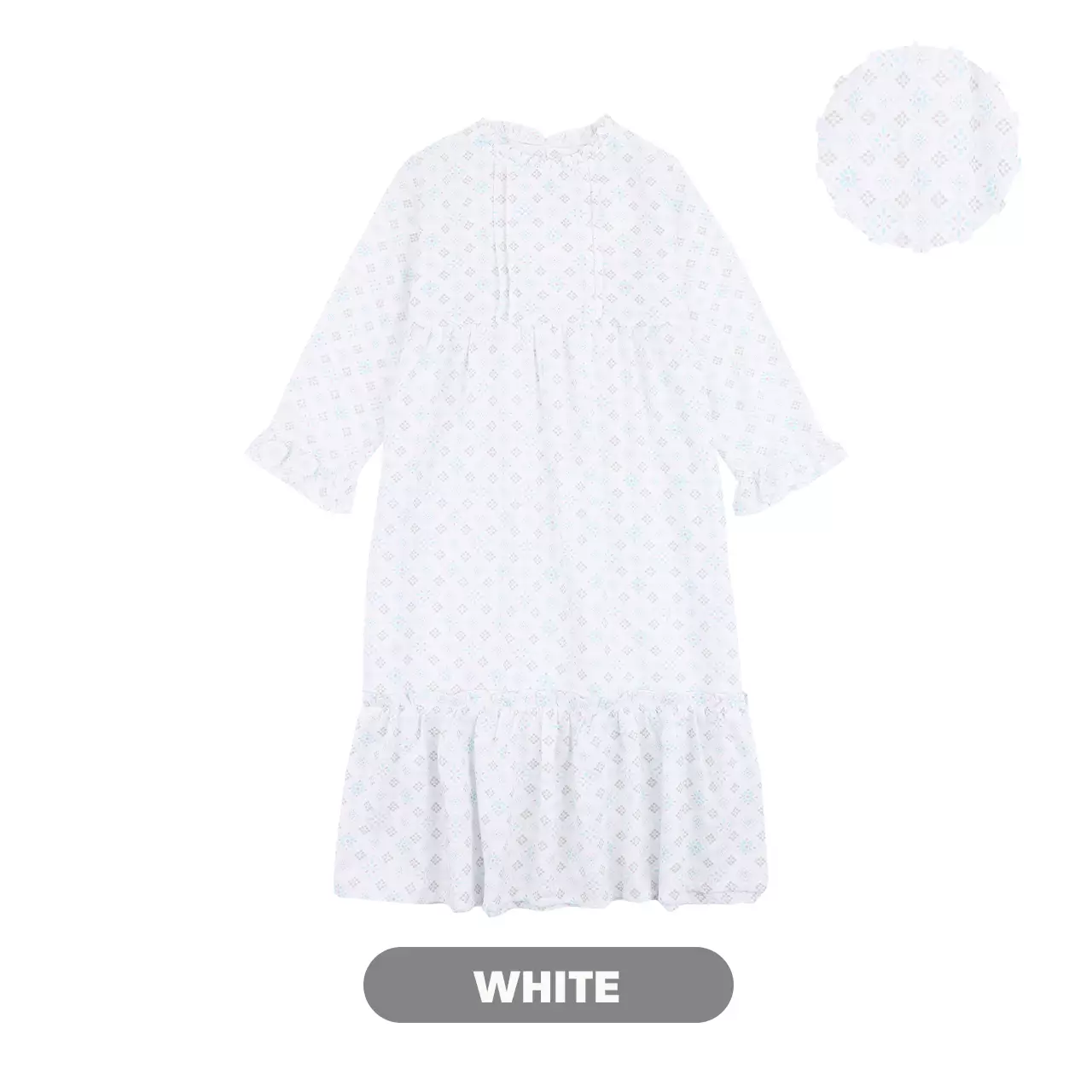 Mooi Dress Anak Gamis Anak Perempuan Raya Collection Ghadia Gamis Sandya Series - White