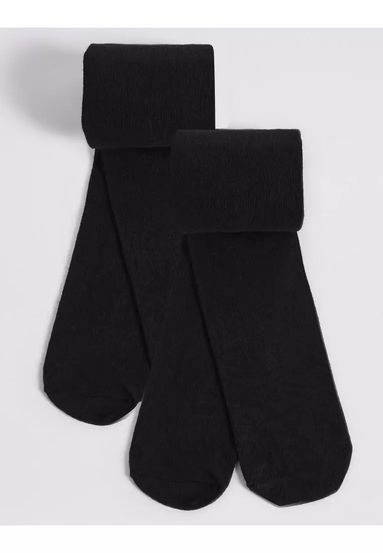 MARKS & SPENCER M&S 2pk of Wool Thermal Tights (4-14 Yrs)_DEL 2024, Buy  MARKS & SPENCER Online