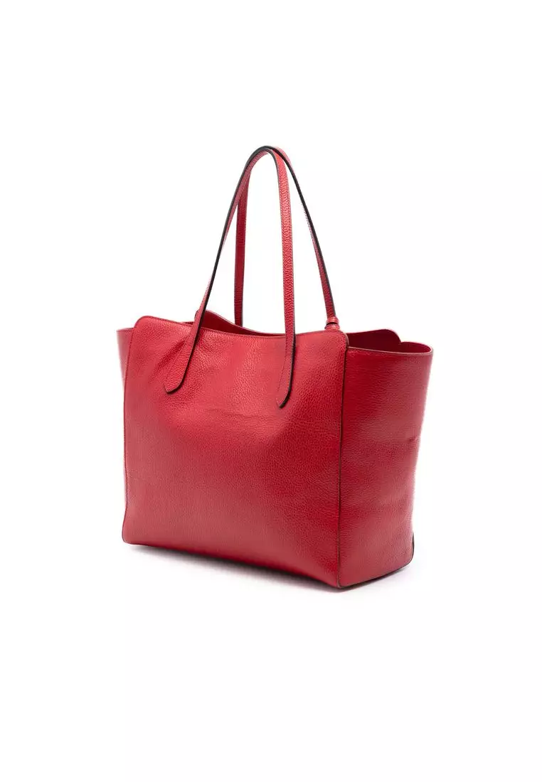 Pre-Loved Gucci Medium Leather Swing Tote
