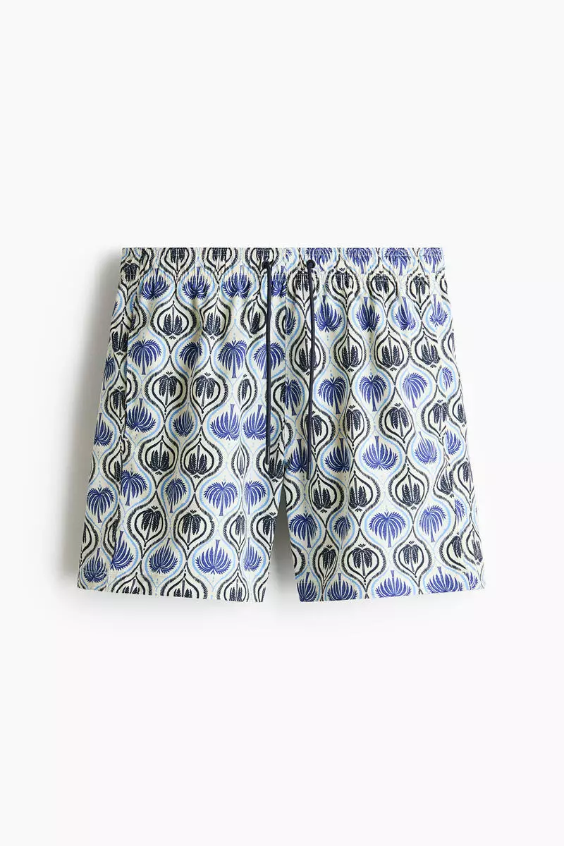 Patterned swim shorts