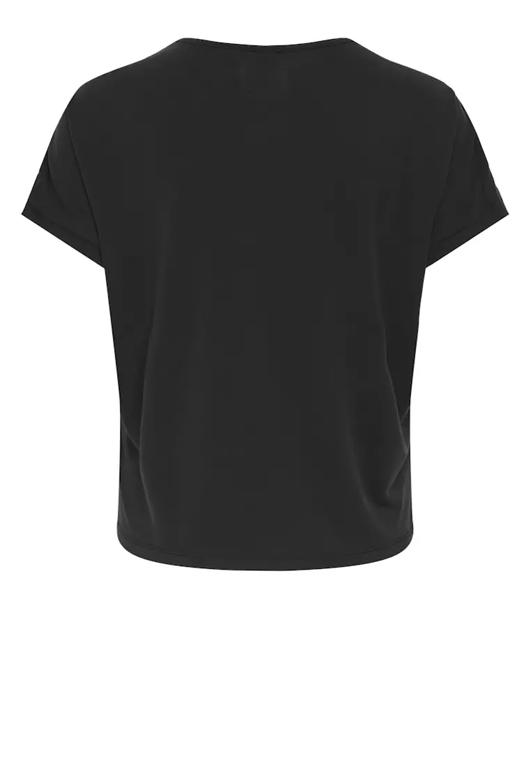 Short Sleeve Jersey Lace Panel Top
