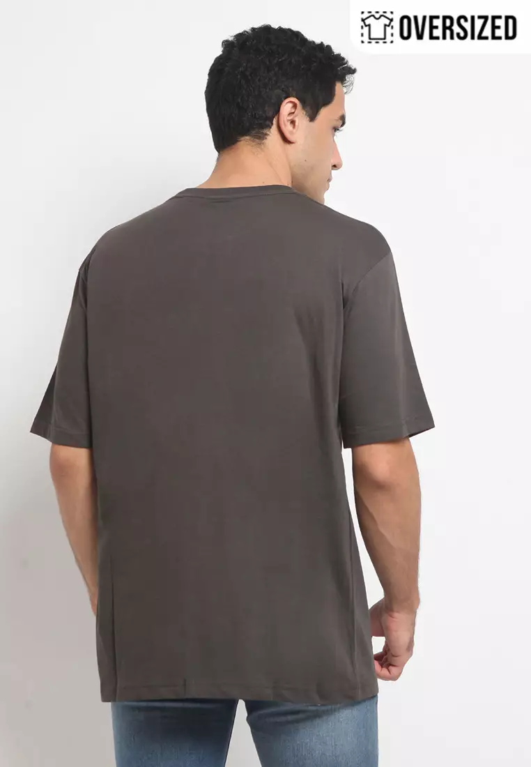 POLICE T-Shirt Cotton Combed Oversized Pria 2079180181