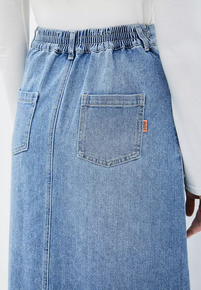 DUST Rok Denim A-Line Numara Blue (D. 21157)