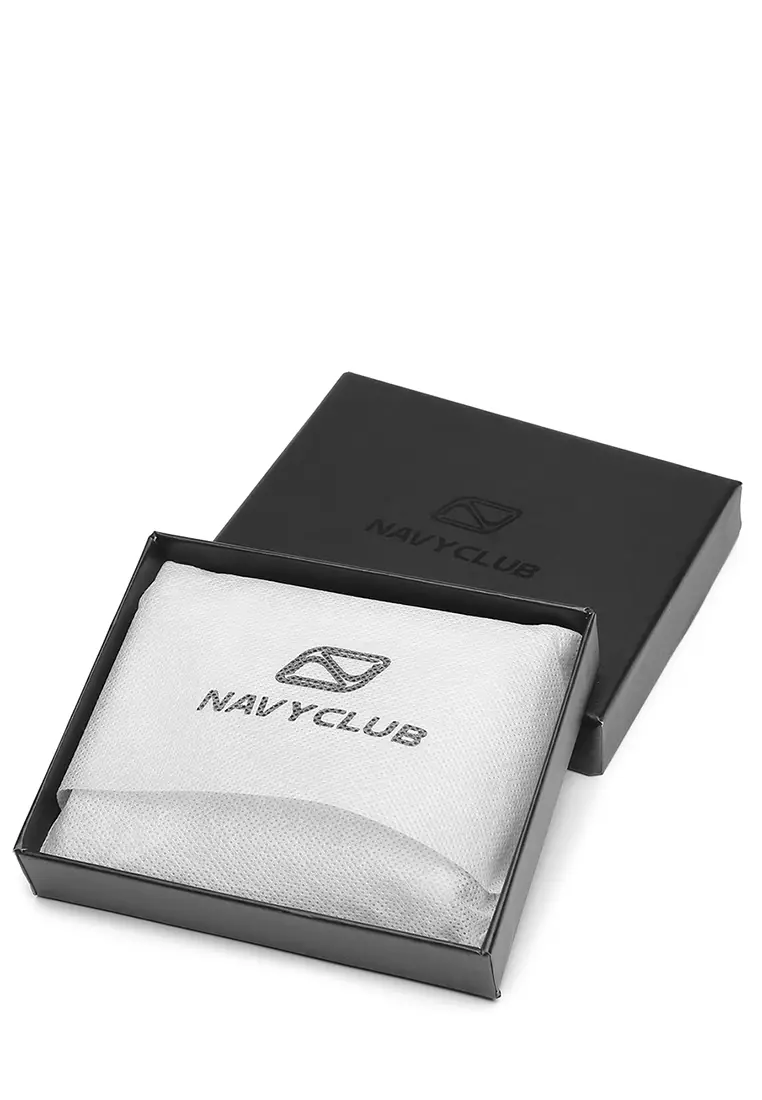 Navy Club Force Dompet Pria Lipat Dompet Kulit Asli - Free Box Exclusive