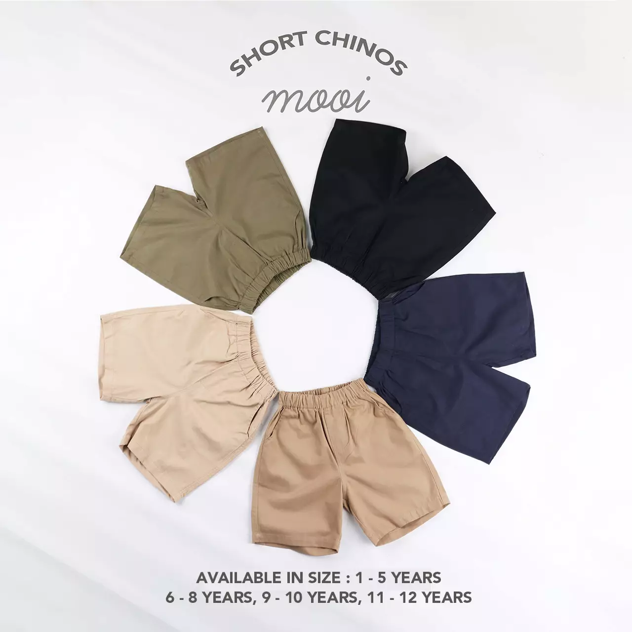 Mooi Celana Pendek Anak Chinos Short - Khaki
